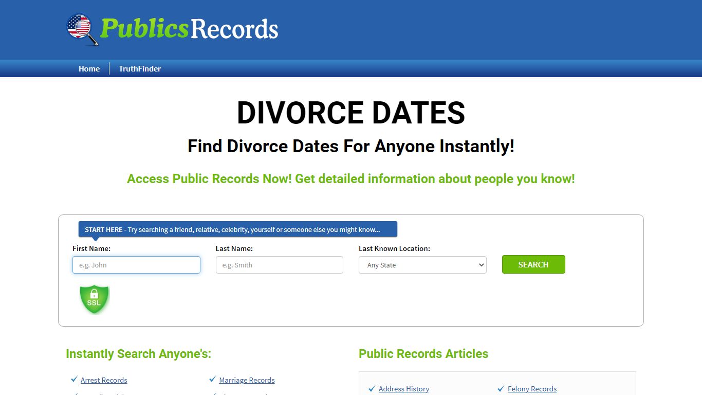 Find Divorce Dates For Anyone Instantly! - publicsrecords.com